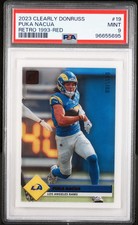 2023 Panini Clearly Donruss - Puka Nacua #19 - Retro 1993 - Red /100 - PSA /100