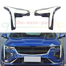 LH&RH Side Headlight Lens Cover+Sealant Glue Fit For Cadillac CT4 2019-2020