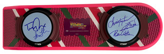 Back to the Future Cast Signed Hoverboard Michael J Fox Lloyd 2 Beckett Witness