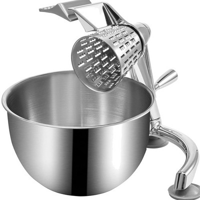 Rotary Cheese Grater, Zinc Alloy Rotary Vegetable Mandoline, Manual Cheese Ma...