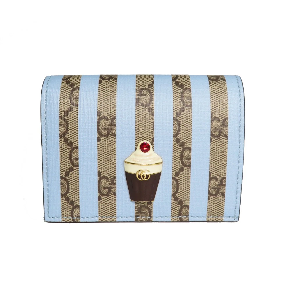 Portefeuille compact Gucci GG Supreme Ice Cream 701489 602125
