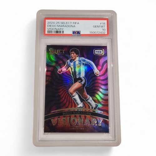 Panini Select FIFA 2024-25 Diego Maradona Visionary Prizm #18 PSA 10