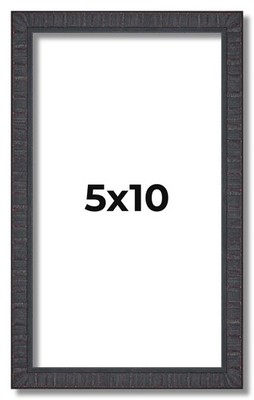 5x10 In Rustic Brown Real Wood Picture Frame Width 0.75 inches | Interior Frame