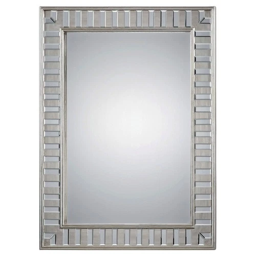Uttermost 09046 Silver Lanester 48" X 36" Wood Frame Flat Mirror - Picture 1 of 2