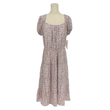 NWT Indigo Rose White Midi Dress w/ Floral Pattern (Size 2X)