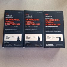 3 PACK Roman Minoxidil Men's Hair Regrowth 08/2025 Treatment Spray  5 Topical