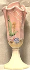 RARE FAGCA Fenton BURMESE "SEA DREAMS" SEAHORSE HANDKERCHIEF VASE 2006