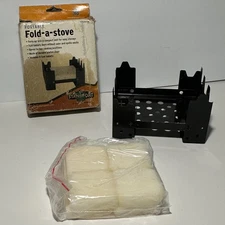 Stansport Portable Fold-A-Stove compact stove camping backpack w 8 fuel tablets