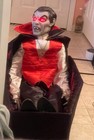 Grandin Road Animated Rising Vampire in Coffin retired Halloween Animatronic  — photo 1