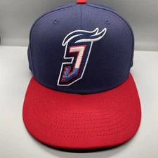 Jacksonville Jumbo Shrimp Shadow Tech Navy Blue New Era 59Fifty 7 1/8 MiLB