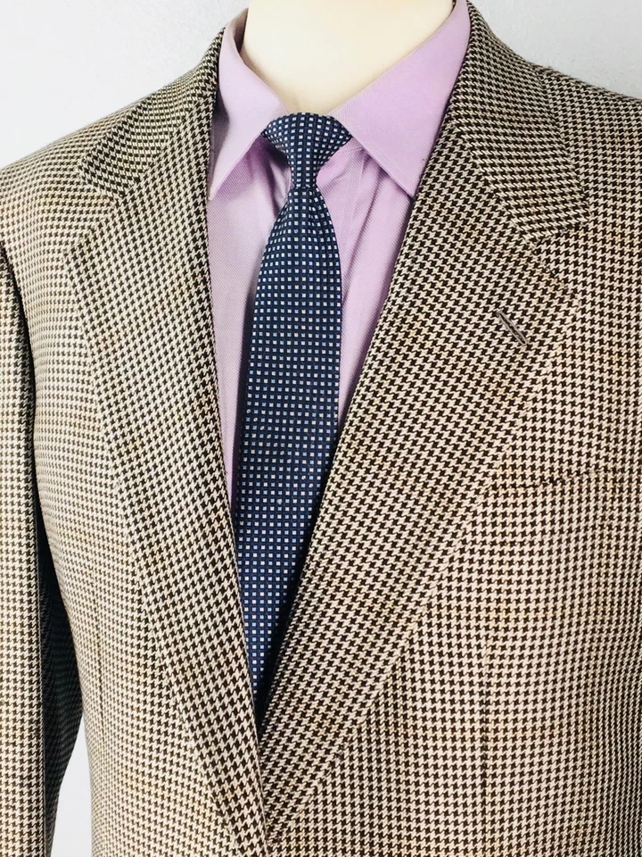 Abrigo deportivo blazer 42L Brioni Italia Roma romana para hombre lana de seda 2 botones (52L EUR) Foto 3 de 4