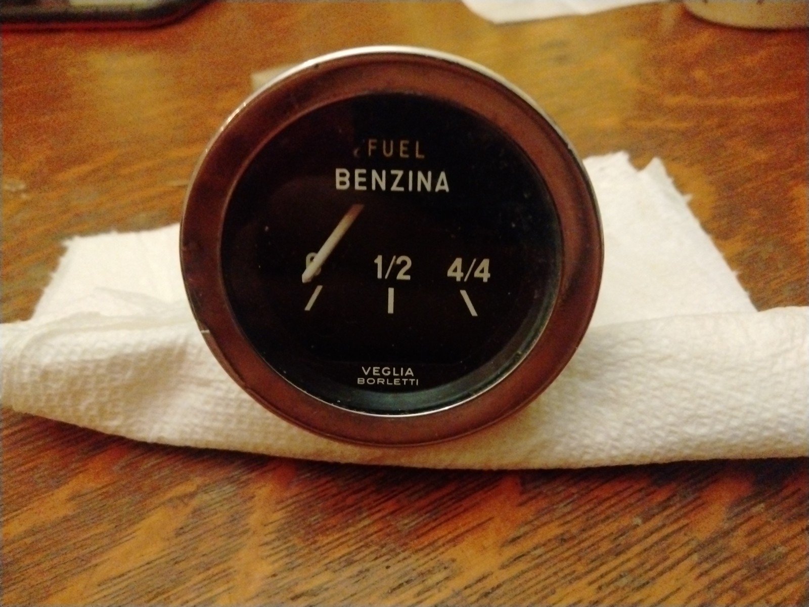 Vintage Fiat 124 Fuel Gauge spider Ferrari Maserati VEGLIA BORLETTI 1