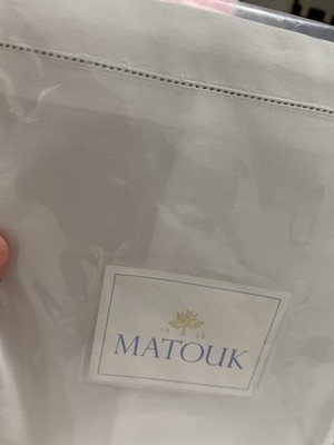 $144 Matouk Italy New 1pc Boudoir Sham Bergamo Giza-87 White Hemstitch