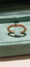 FOPE FLEXIT 18CT ROSE GOLD BLUE SAPPHIRE RING SIZE M.BNIB