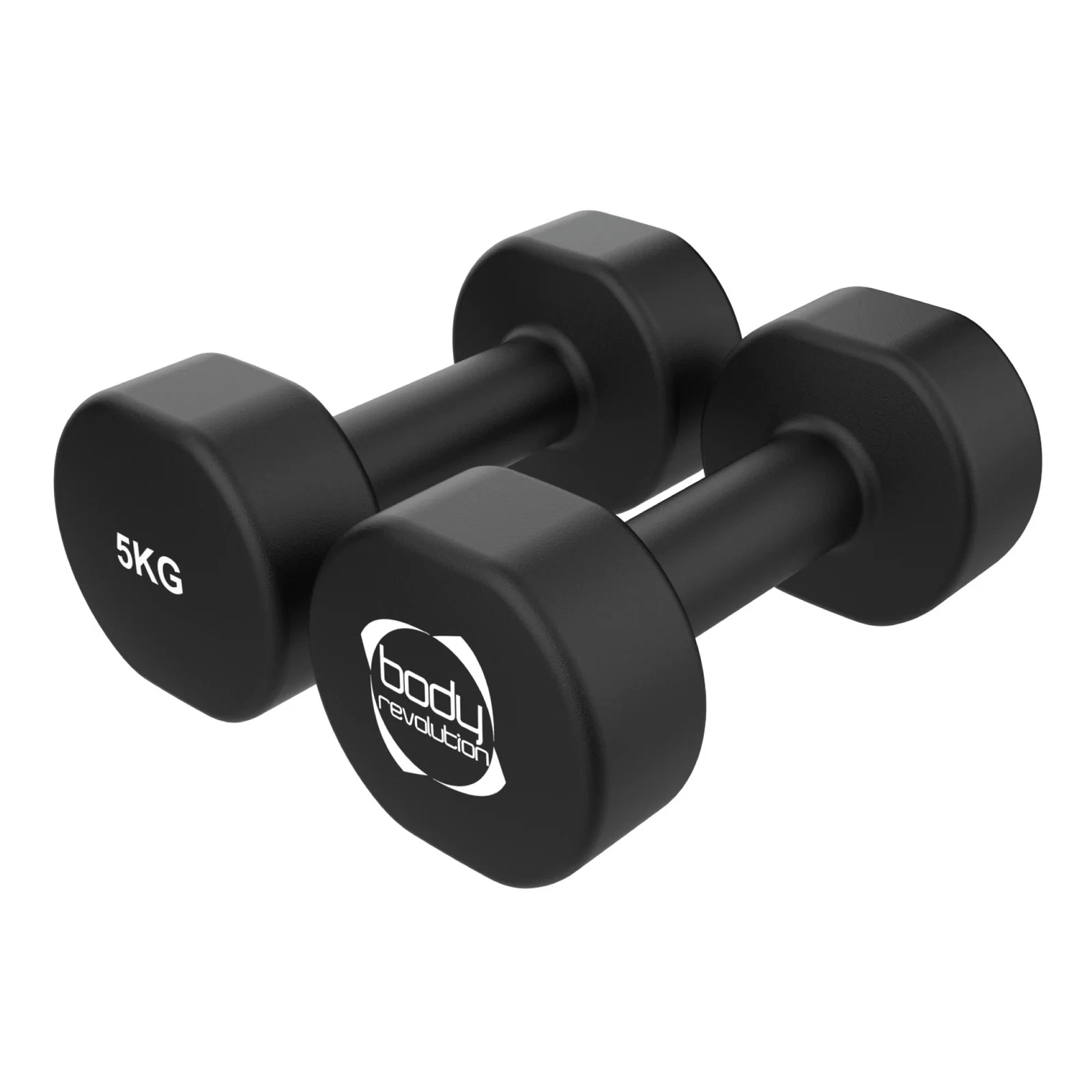 Body Revolution 2 x 5KG Neoprene dumbbells
