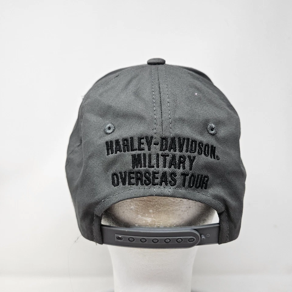 Gorra Harley-Davidson Snap Back ala de gamuza marrón militar gira al extranjero para hombre Foto 4 de 4