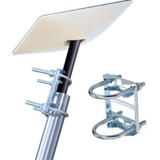 Sactulaz Antenna Mast Pipe Mount Works with Starlink Adapter Pole black