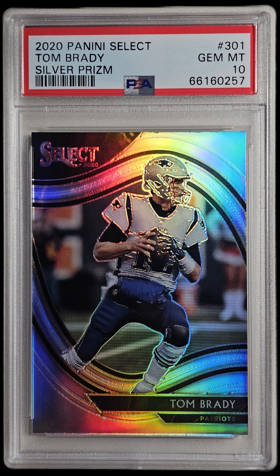 2020 Panini Select Silver Prizm #301 Tom Brady PSA 10 GEM MT-FREE USA SHIP!
