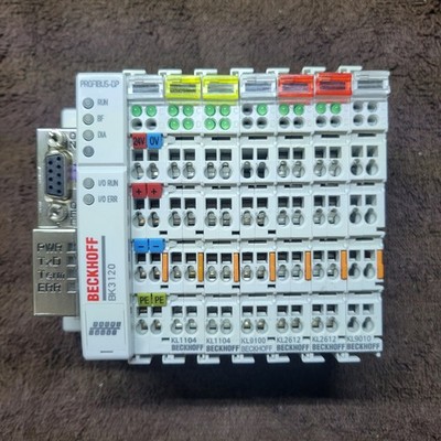 BECKHOFF BK3120 PROFIBUS BUS COUPLER WITH KL1104,KL9100,KL2612,KL9010