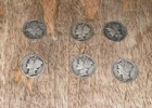 6 US Mercury Dimes-Set of 6 coins Well Circulated great toning