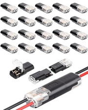 20pcs Low Voltage Wire Connector,Double-Wire Plug-in Connector with Locking Buck