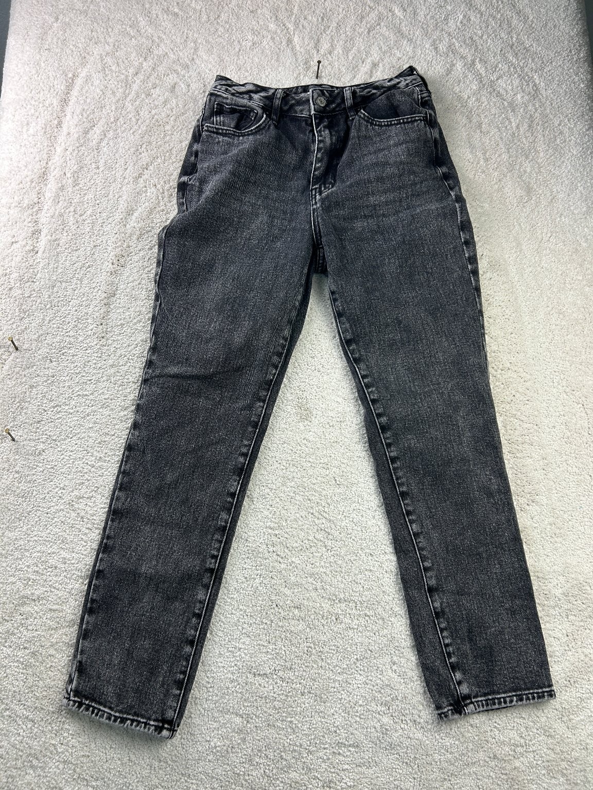 Pacsun Mom Jeans Women's Black Wash Size 26 Cotton High-Rise-image