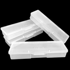 Plastic Storage Personal Box for Nail, 4PCS Nail Implement Manicure Tool Orga...