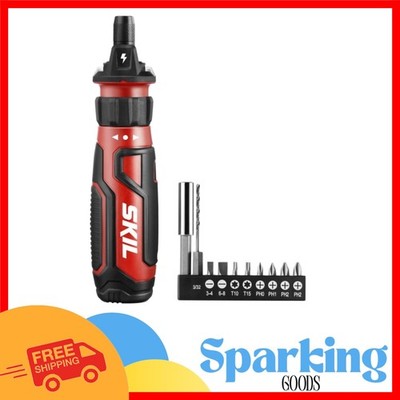 Rechargeable 4V Cordless Screwdriver with Circuit Sensor Technology & 9 Bit Set