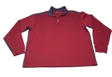 Nike Fit Dry Quarter Zip Burg.  Black Textured Outdoors Pullover Men  s Large