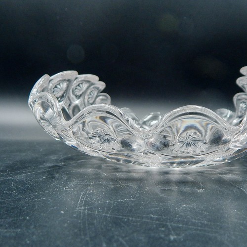 Co-Operative Flint Imperial Jeweled Moon & Stars Folded Bowl Relish Banana EAPG - Picture 11 of 14
