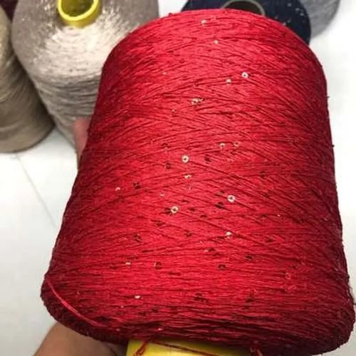 Silk Sequin Yarn Special Mercerized Line DIY 2mm Sequins Hand Knitting Yarn - Picture 11 of 14