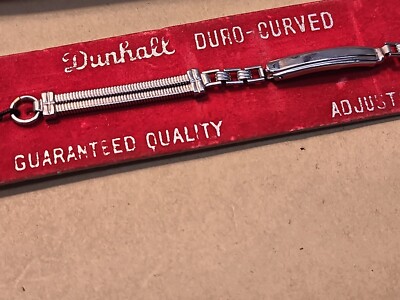 Vintage NOS Dunhall Duro-Curved Adj Ratcheting Clasp Ring End Watch Band