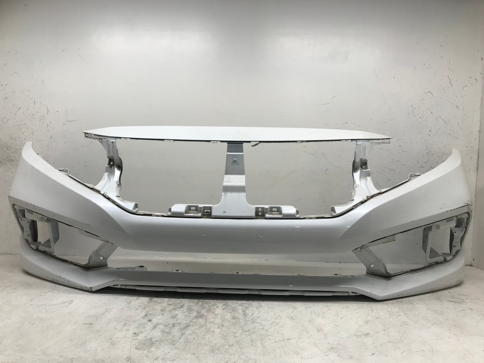 Front Bumper Cover White Honda Civic EX LX Touring 20162018 71101TBA