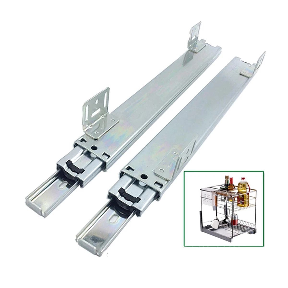 2 Pieces Drawer Slides Drawer Runners for Drawer Sliding Shelf Furniture