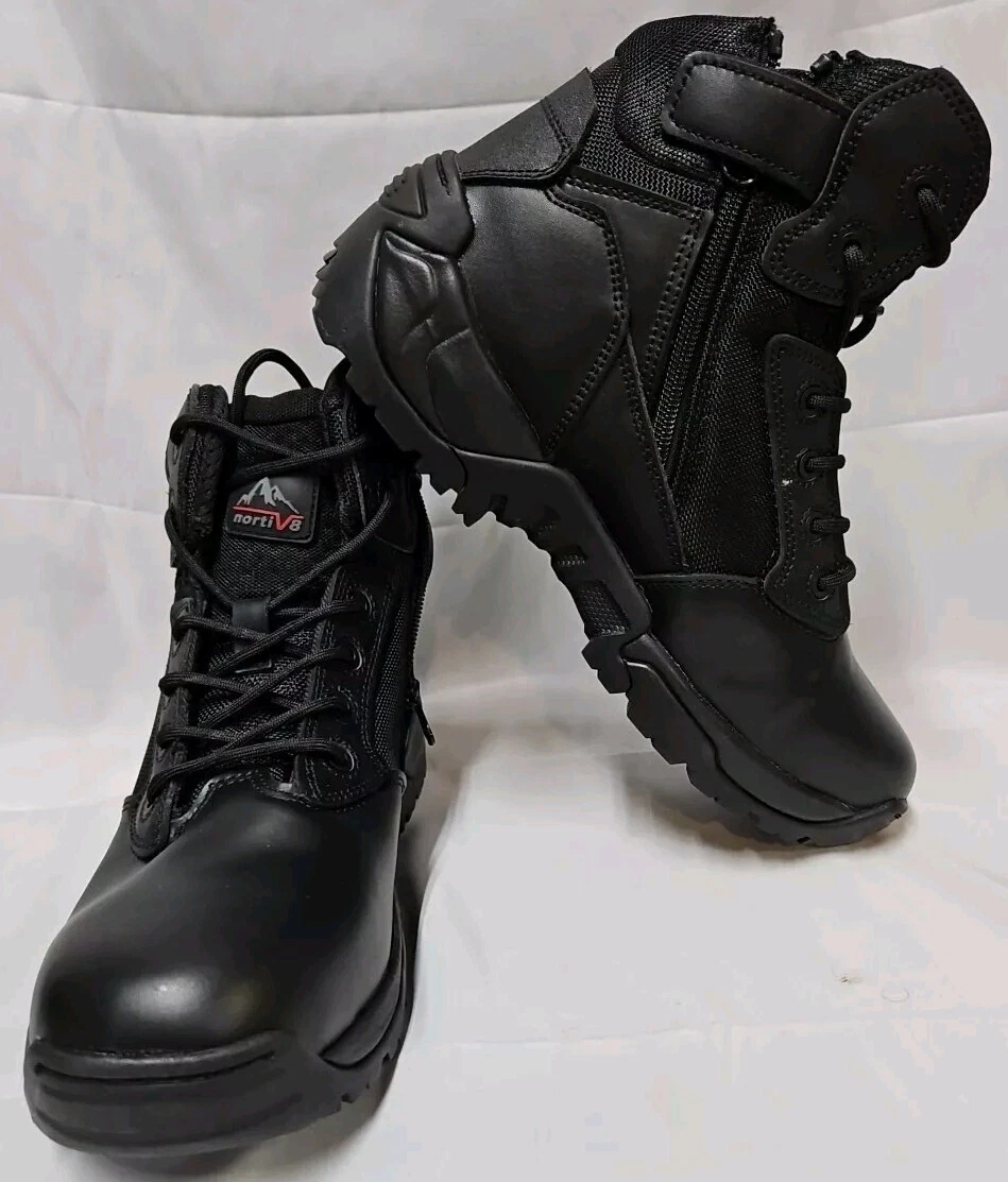 NORTIV 8 Alloy Men Military Boots Tactical Hiking Outdoor Combat Black Size 10.5
