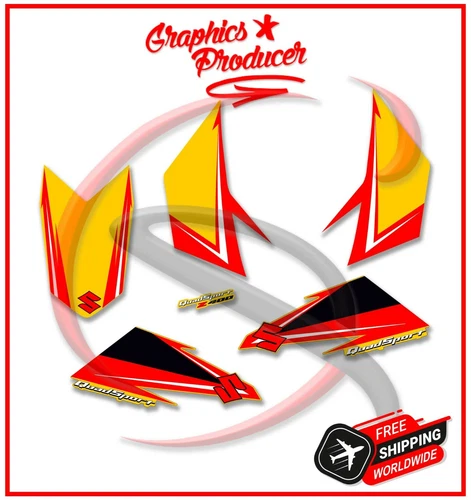 Suzuki LTZ400 Decals QuadSport Sticker Kit 10-15 Model Yellow Premium Vinyl