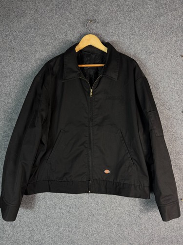 Dickies Insulated Eisenhower Jacket Mens Size XL Black Long Sleeve Full Zip Logo