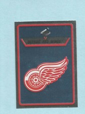 1990-91 Panini Hockey Sticker Detroit Red Wings #210 FOIL LOGO EMBLEM MINT!