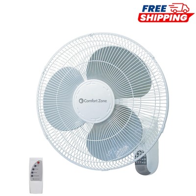 Remote-Controlled 16'' Wall Mount Fan with Adjustable Tilt for Efficient Airflow