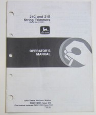 JOHN DEERE 21C 21S String Timmers Operators Manual OMM112595