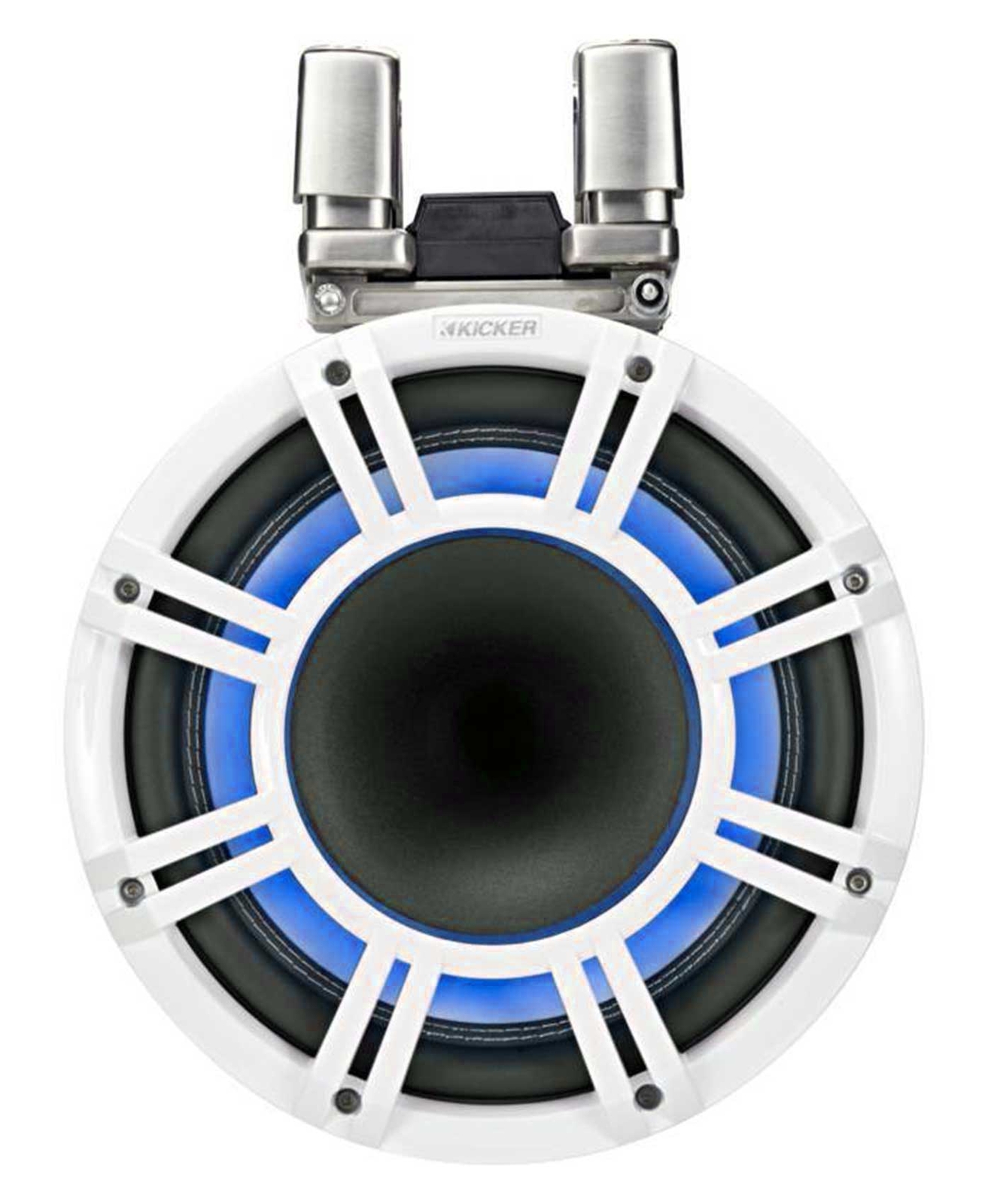 2 Колонки для вейкборда Kicker KMTC11 HLCD 11 600 Вт белые с рупорами 44KMTC114W