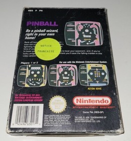 Nintendo NES - Pinball - Pas De Notice - Bon &Eacute;tat