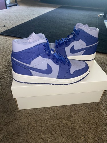 Air Jordan 1 Mid SE Iron Purple Deep Royal W Size 5W - 3.5Y Nike | eBay