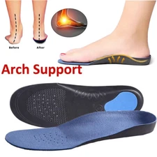 Women Men Blue Orthotic Shoe Insoles Inserts Flat Feet Support Plantar Fasciitis