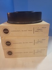 3 Kodak 80 Carousel Slide Trays In Original Boxes With Slides