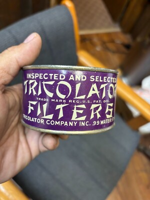 TRICOLATOR FILTERS COFFEE MEMORABILIA TIN CAN 5th Ave. at 20th St. New York
