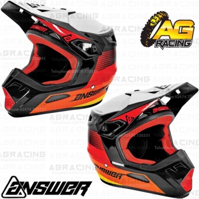Answer Racing 2021 Helm AR1 Swish Youth Kinder rot orange silber Motocross