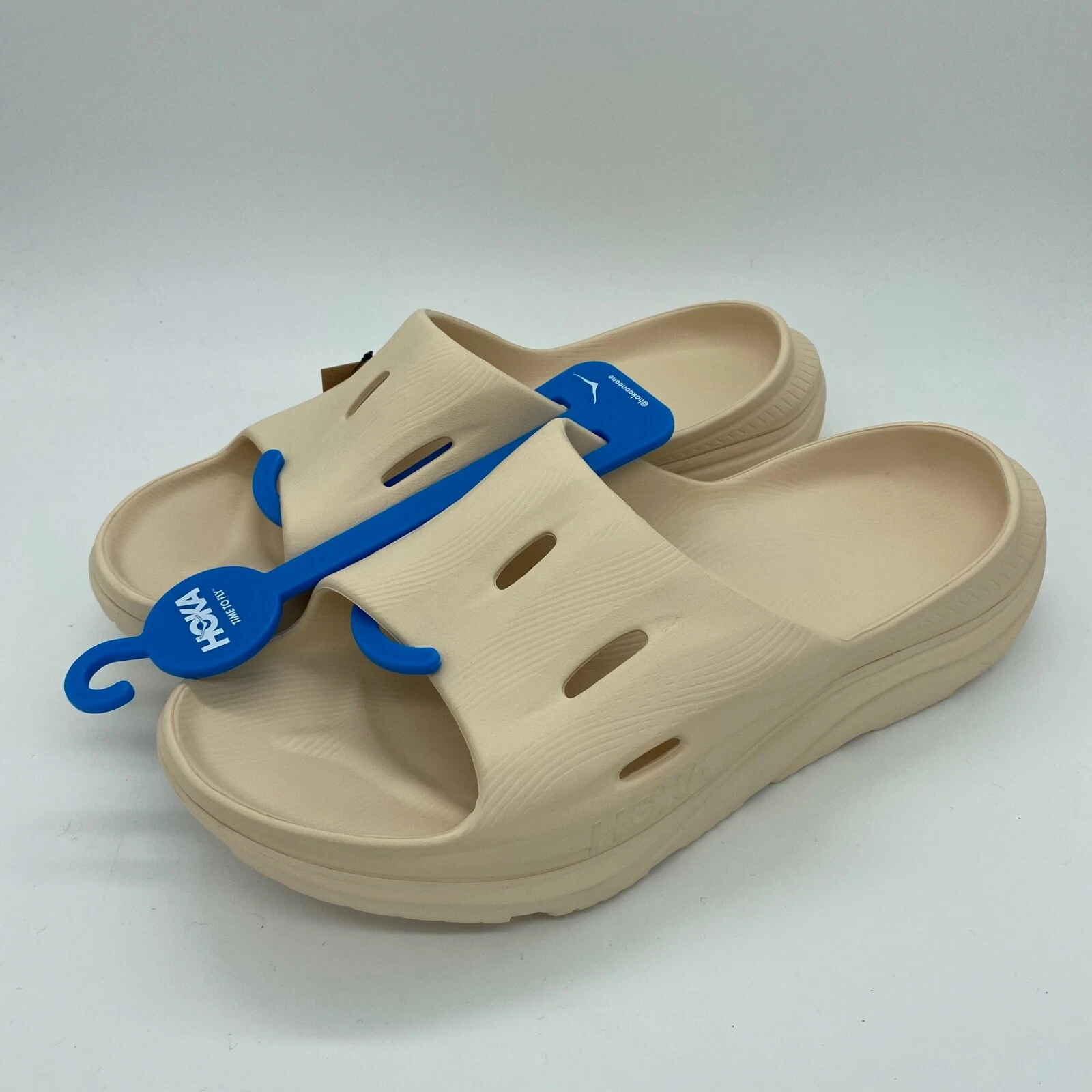 Sandali Hoka One One Uomo Ora Recovery Slide 3 Estivi Tinta Unita Vaniglia Taglia 12