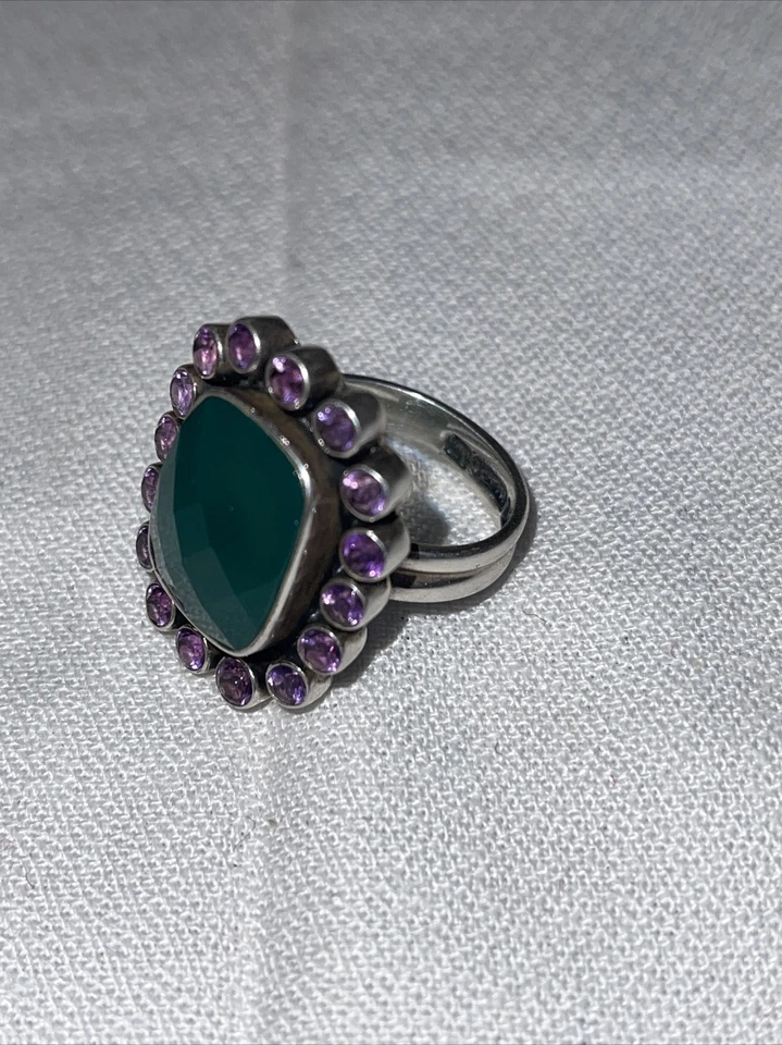 Anillo Nicky Butler RAJ Calcedonia Amatista Plata de Ley 925 Talla 8 Edición Limitada Foto 4 de 4