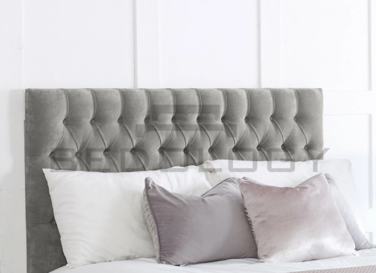 White sale plush headboard